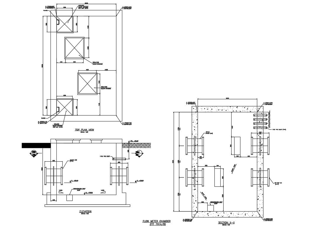 Flow Meter Chamber CAD Block