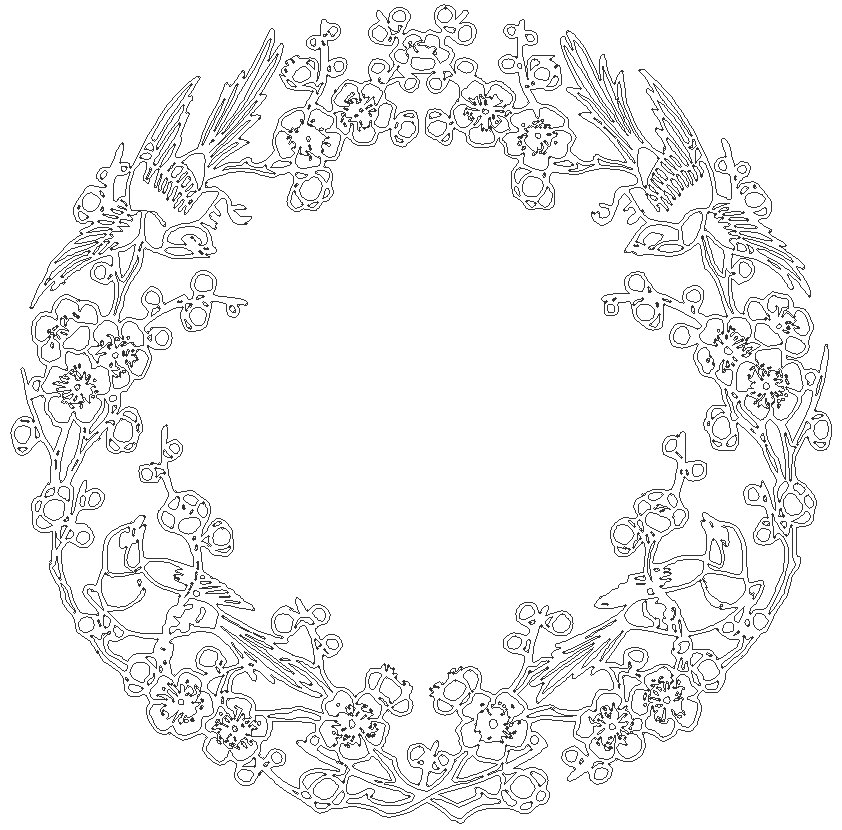 Flower frame for any event design dwg autocad drawing .