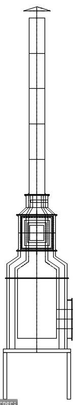 Flue system 2D design in AutoCAD, CAD file, dwg file