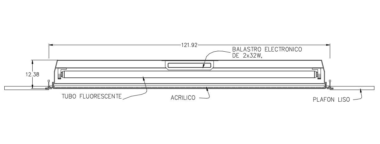 Fluorescent tube detail drawing is given in this Autocad drawing model.Download the Autocad model.