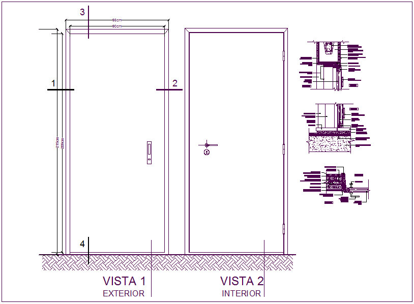 Flush door design view