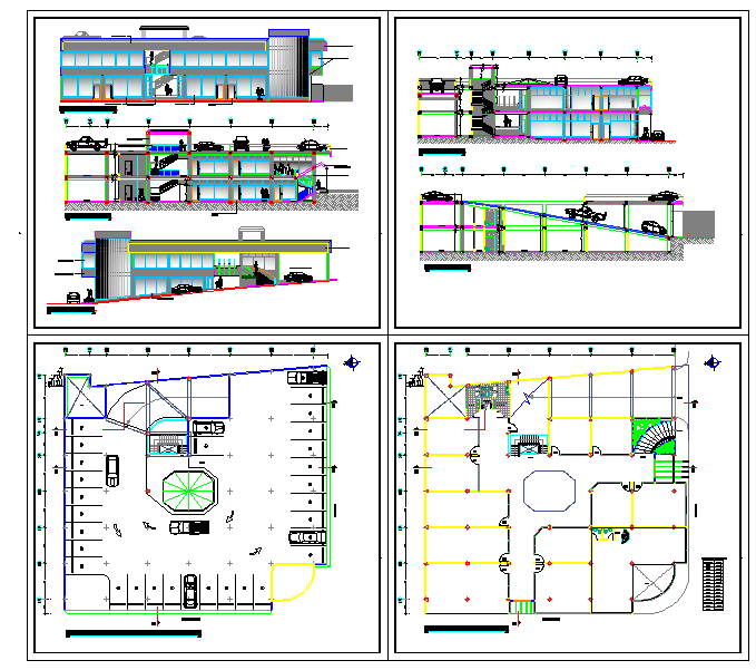 Food Market Project Design in autocad file
