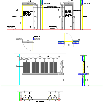 Food unit handler design constructive details dwg file