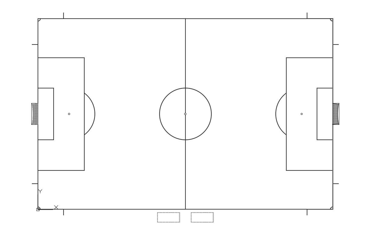 Football Court Ground Design AutoCAD Drawing Free Download