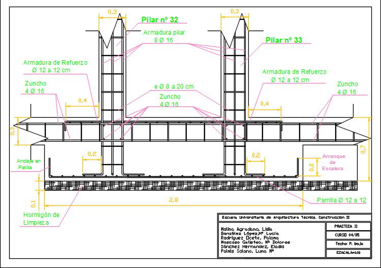 Footing detail section drawing.