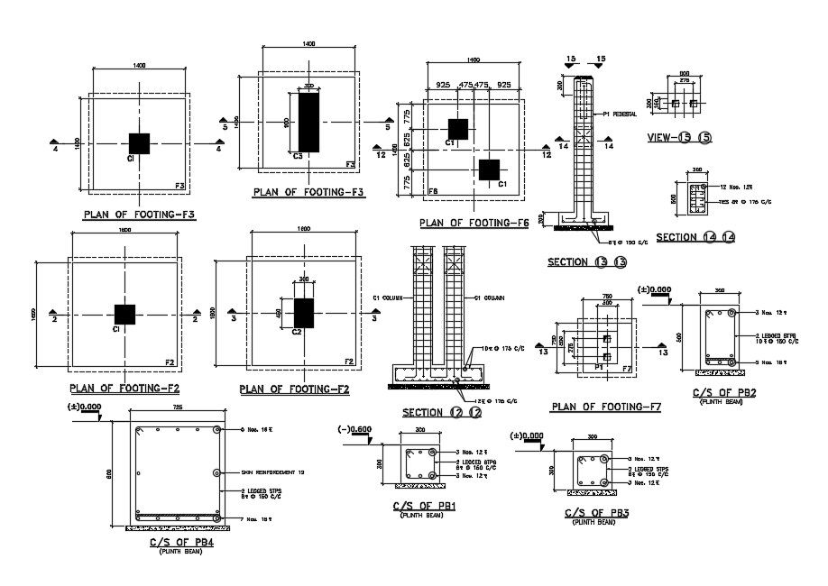 Footing detail. Download autocad dwg free file | CADBULL