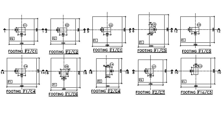 Footing detail drawing file. Download autocad dwg file | CADBULL