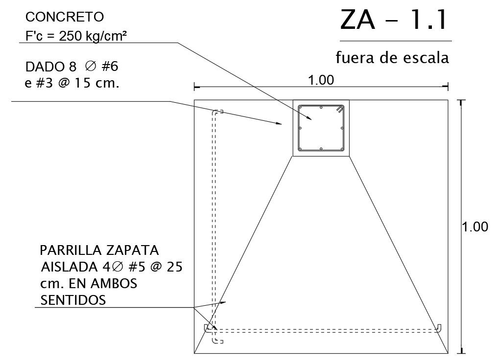 Footing detail drawing presented in this file | Download 2d autocad drawing file.