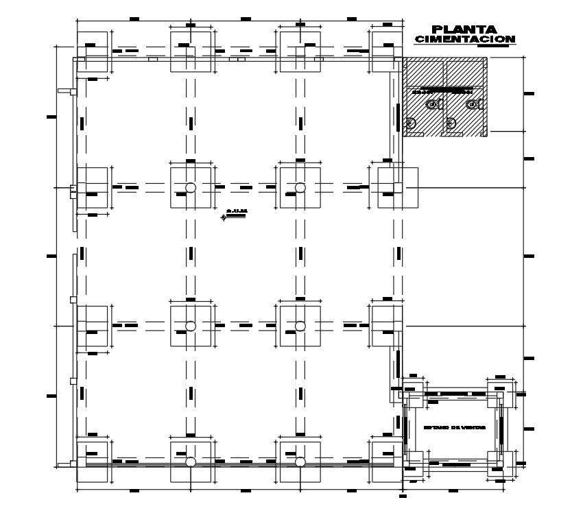 Footing detail drawing specified in this AutoCAD file | Download 2d autocad drawing file.