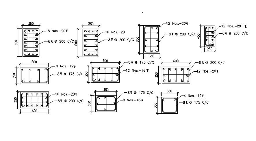 Footing reinforcement detail. Download cad free file | CADBULL