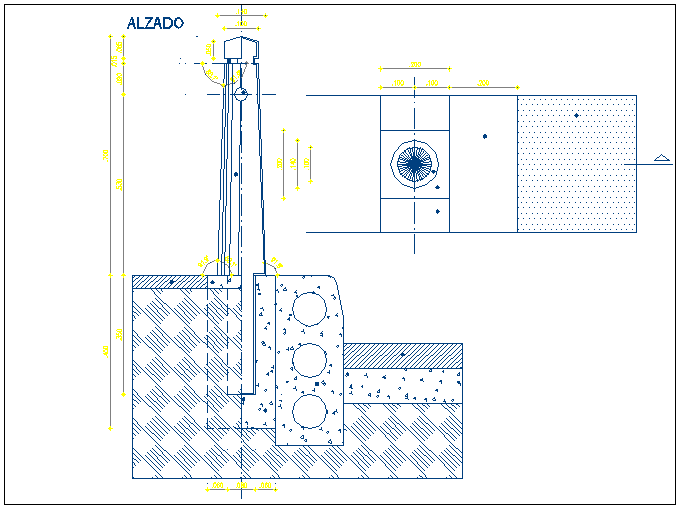 Footings construction details apartment building deg file
