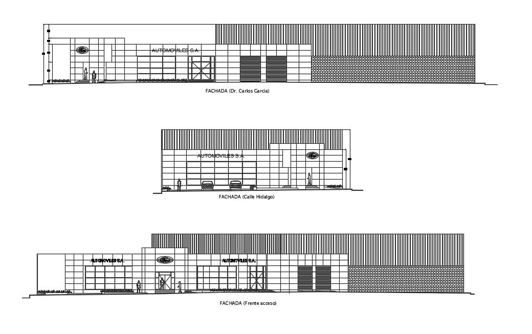 Ford Show Room Design In DWG File
