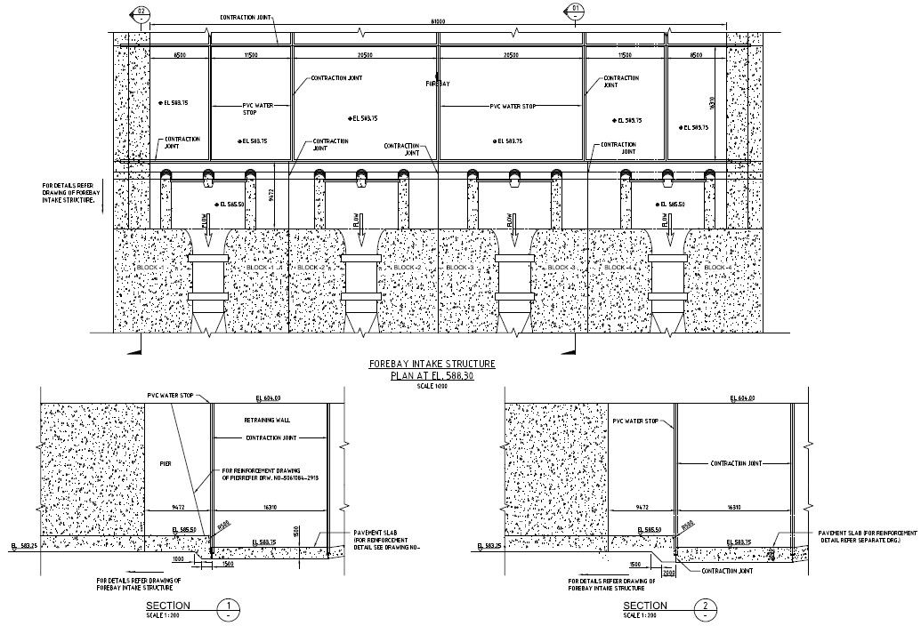 Fore Bay Tank Plan and Section Design PDF File 