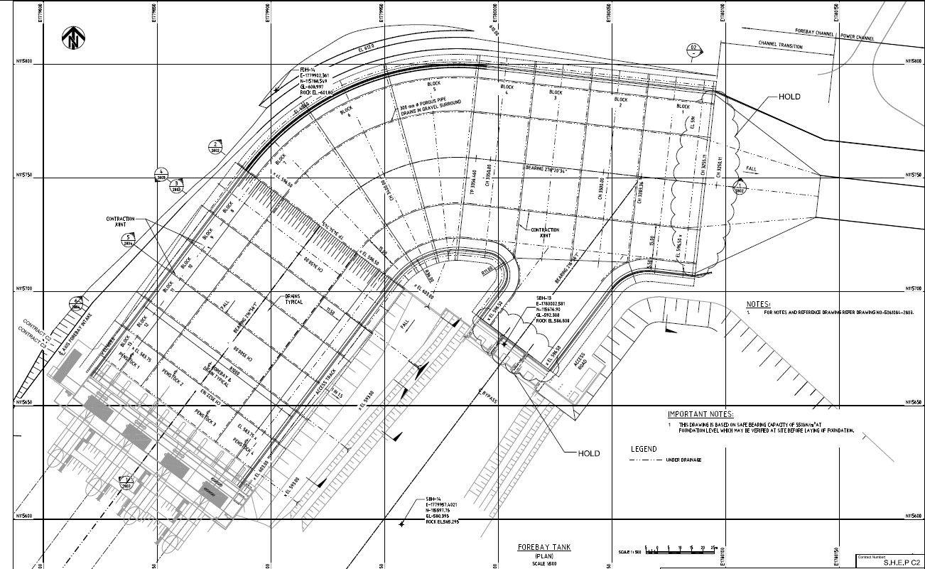 ForeBay Tank Design Layout Plan Download PDF File