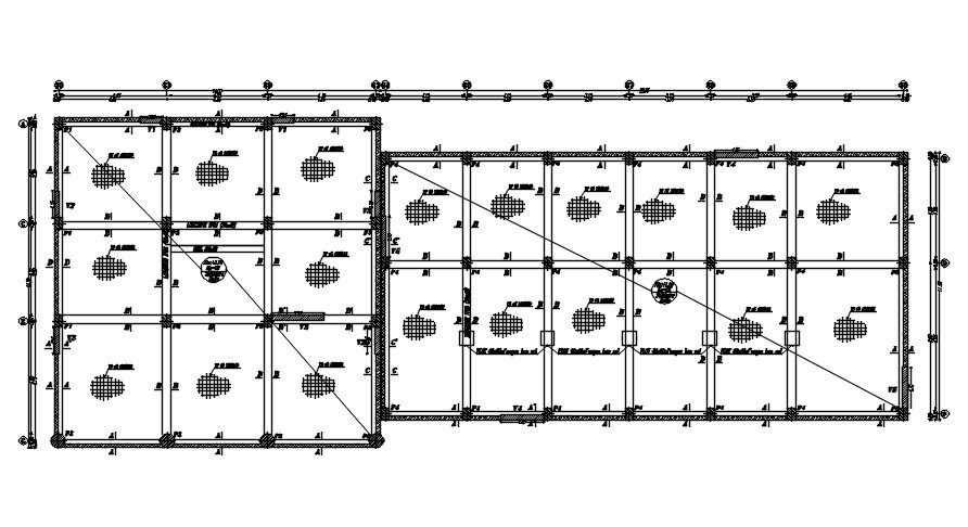 Formwork details of floor plan in AutoCAD 2D drawing, CAD file, dwg file