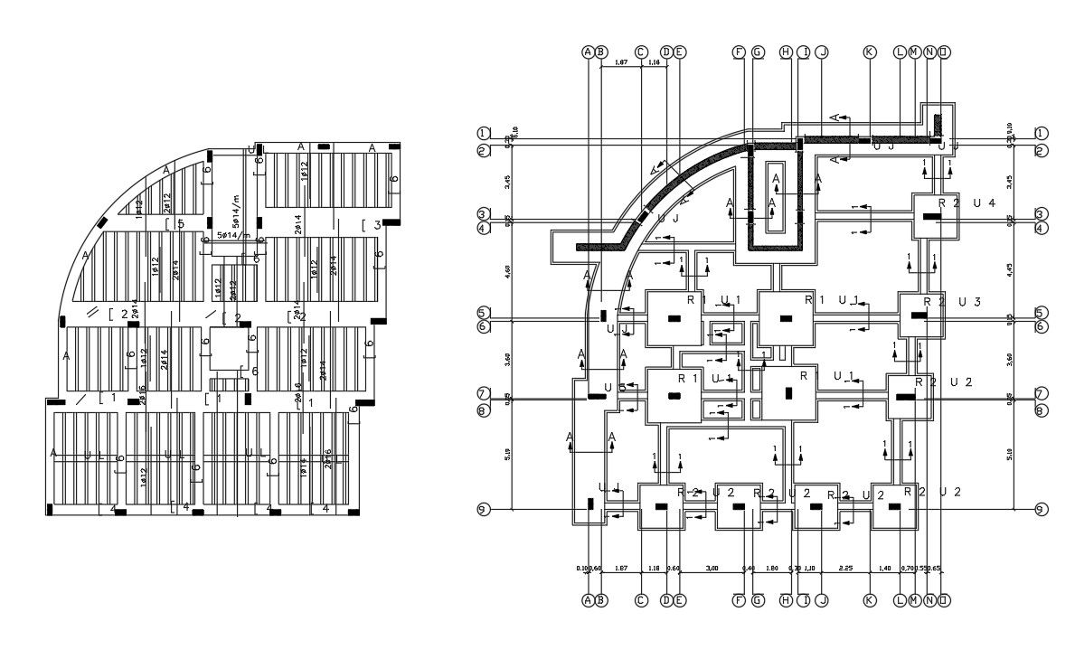 Foundation Column With Excavation Plan OF Apartment Project