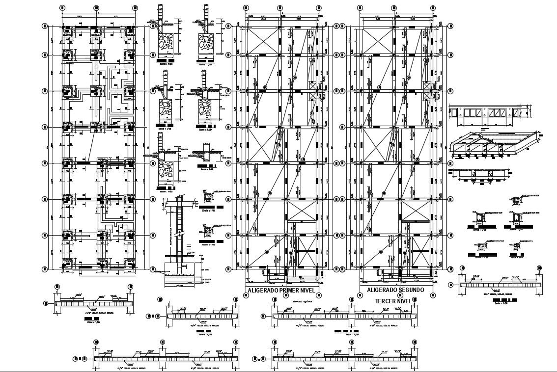 Foundation Detail Of Apartment With Footing AutoCAD File Download