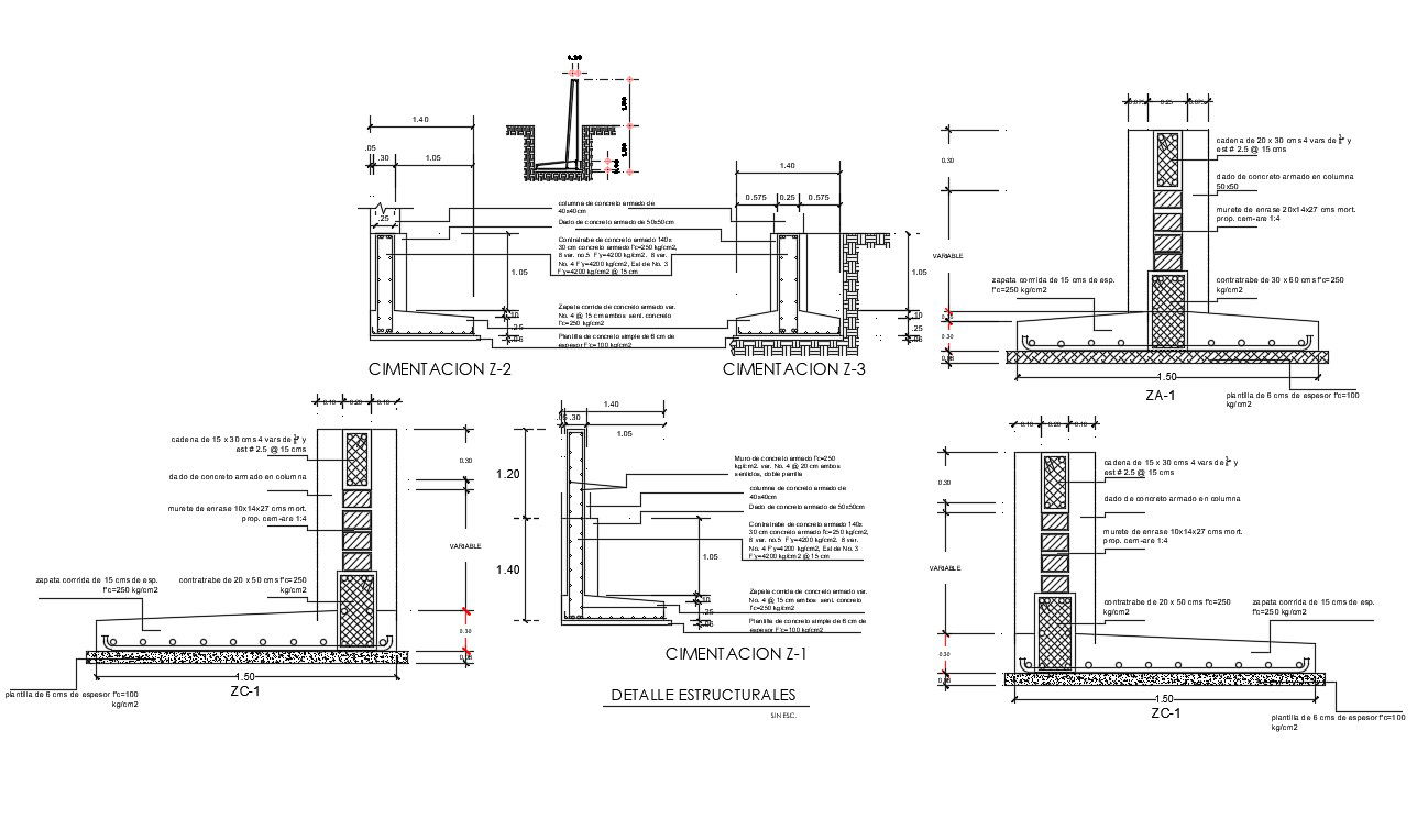 Foundation Section AutoCAD File