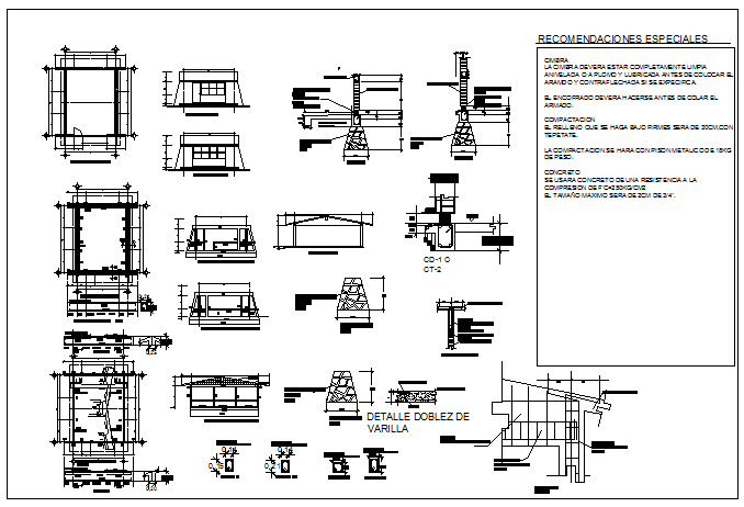 Foundation concrete structure detail