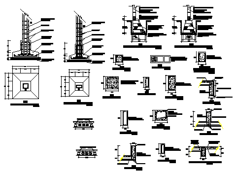 Foundation detail drawing of Clinic health design drawing