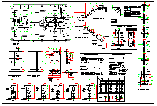 Foundation detail of Multi family housing design drawing