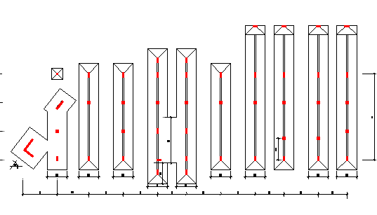 Foundation details with column construction of office dwg file