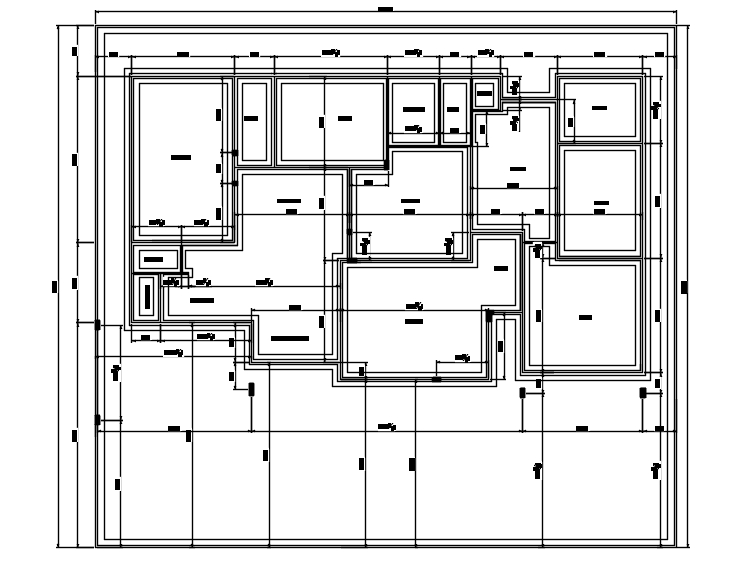 Foundation layout in dwg file