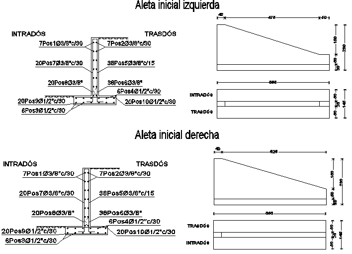 Foundation plan and section detail dwg file