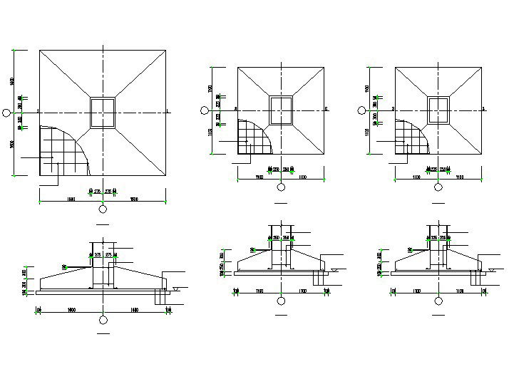 Foundation plan and section detail dwg file
