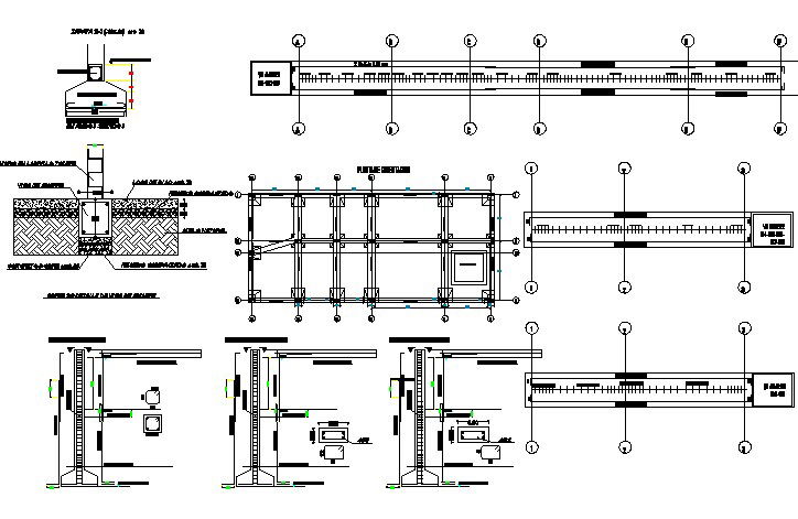 Foundation plan and section detail dwg file