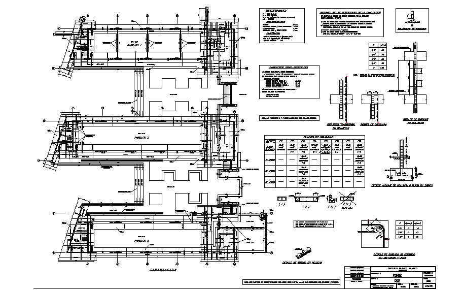 Foundation plan commercial working plan detail dwg file