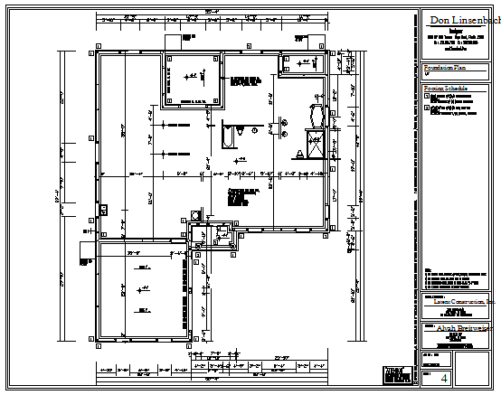 Foundation plan design drawing of house design drawing