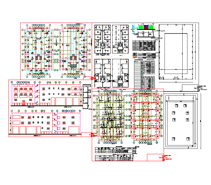 Foundation plan layout and design plan layout detail view dwg file