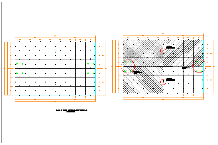 Foundation plan layout detail view dwg file