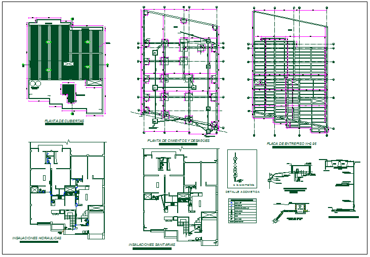 Foundation plan layout view detail dwg file
