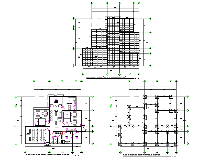 Foundation plan to roof plan detail dwg file
