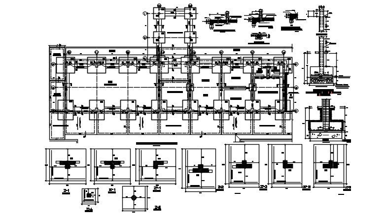 Foundation working plan detail dwg file