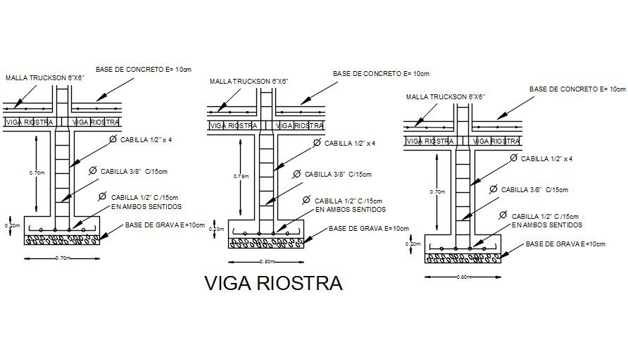 Foundation And Plinth Beam Section Drawing Download DWG File