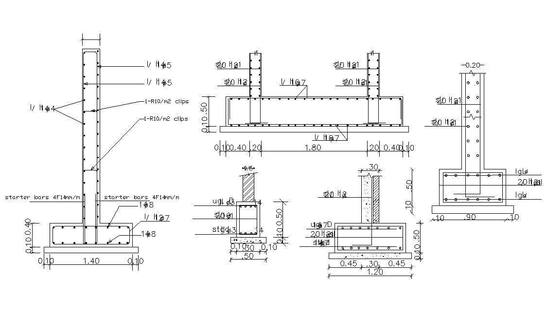 Foundation Details Layout AutoCAD File