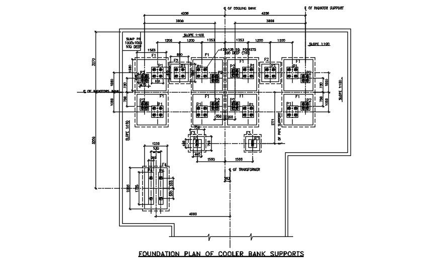 Foundation Plan AutoCAD Drawing Download DWG File