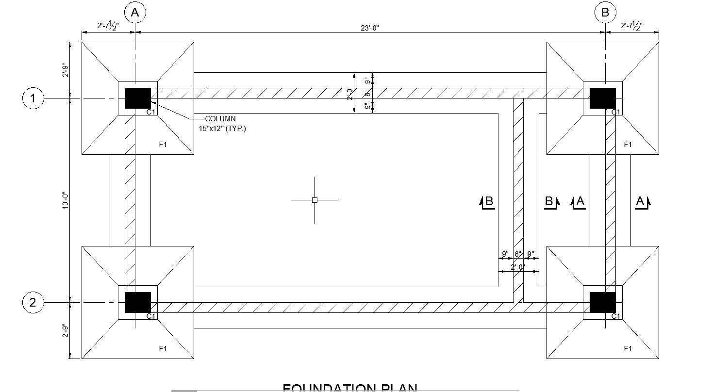 Foundation Plan Design with AutoCAD DWG Details | Plan n Design