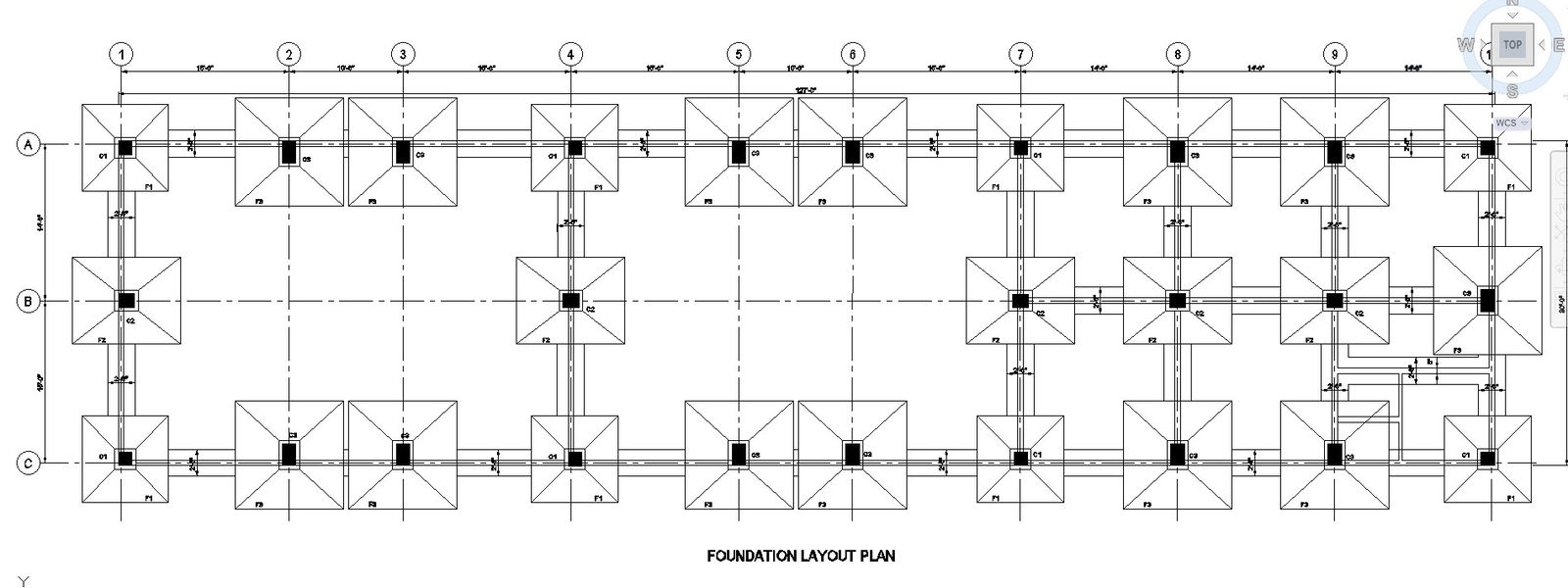 Foundation Plan of Electrical Substation DWG CAD Drawing