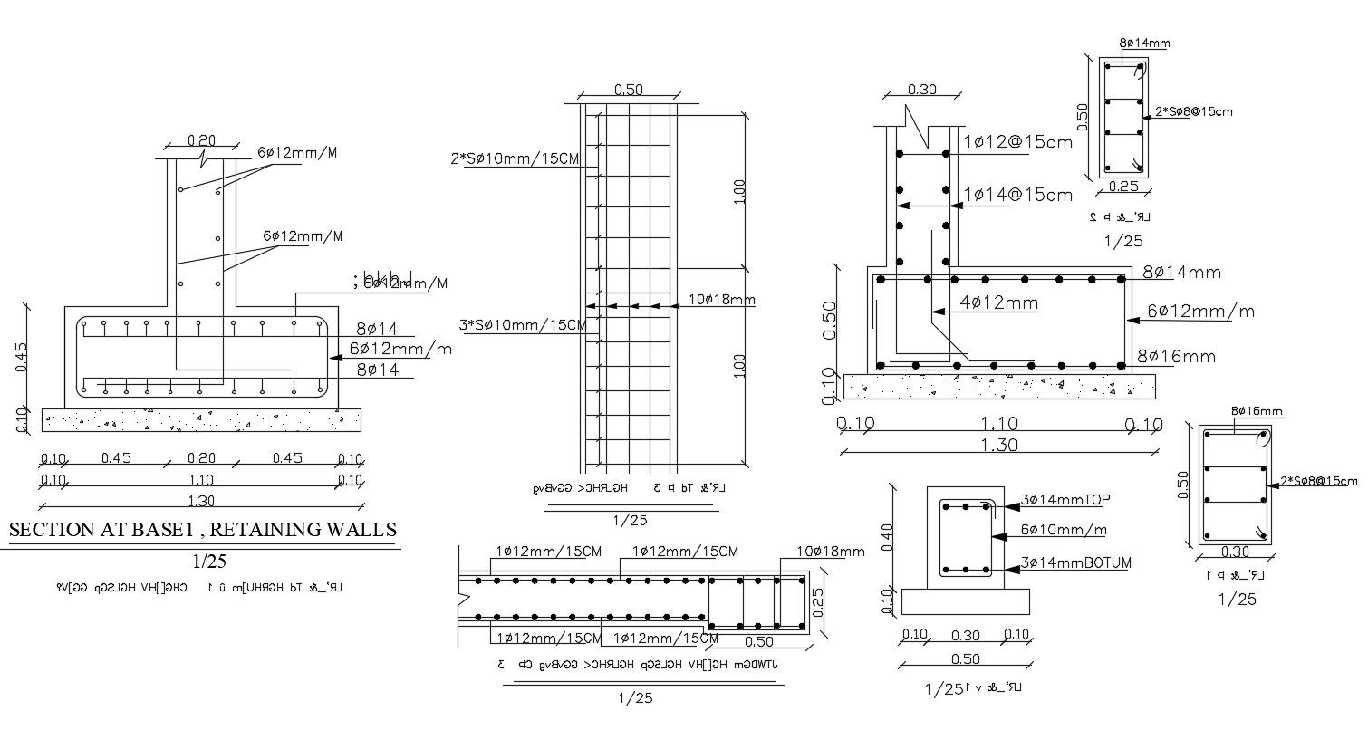 Foundation Plan and Section Details AutoCAD File