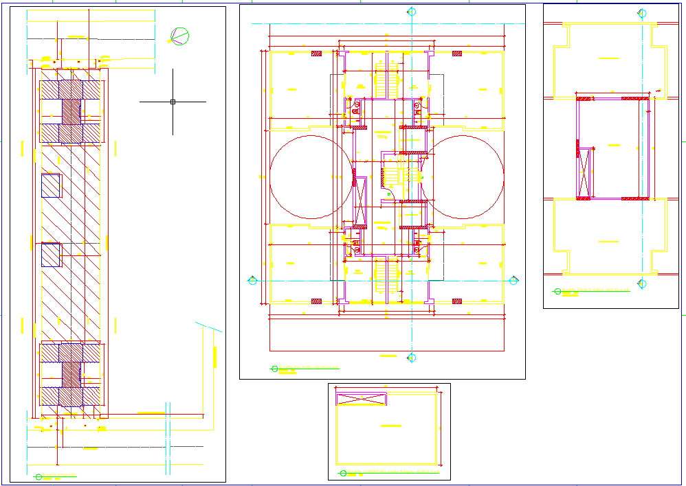 Foundation and Structural Layout Detail in AutoCAD DWG File