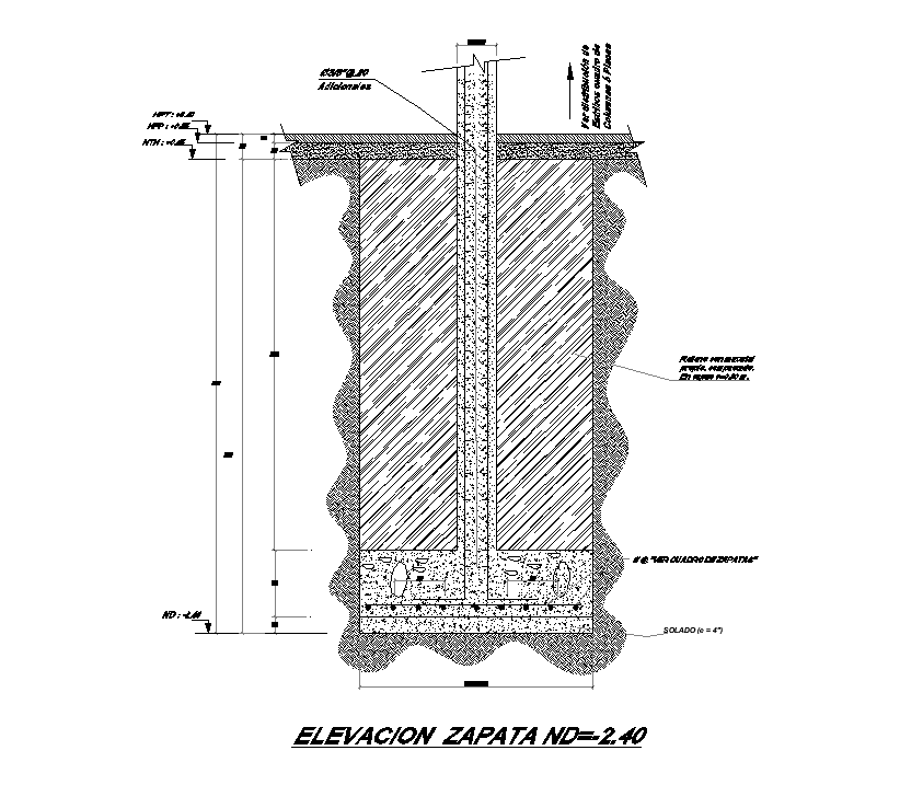 Foundation detail drawing provided in this AutoCAD file. Download this 2d AutoCAD drawing file.