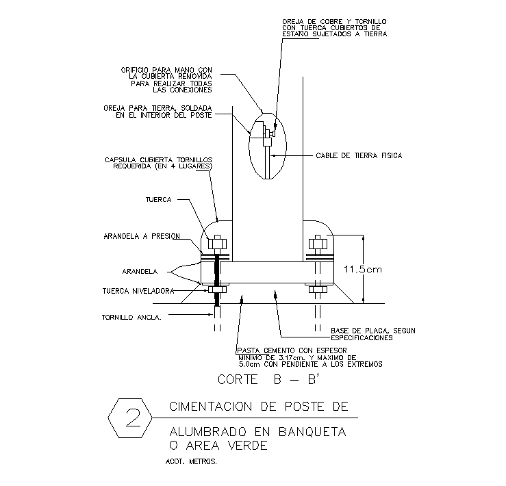 Foundation detail of fitting drawing provided in this AutoCAD file. Download this 2d AutoCAD drawing file.