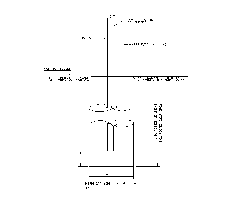Foundation detail presented in this CAD file. Download this 2d AutoCAD drawing file.