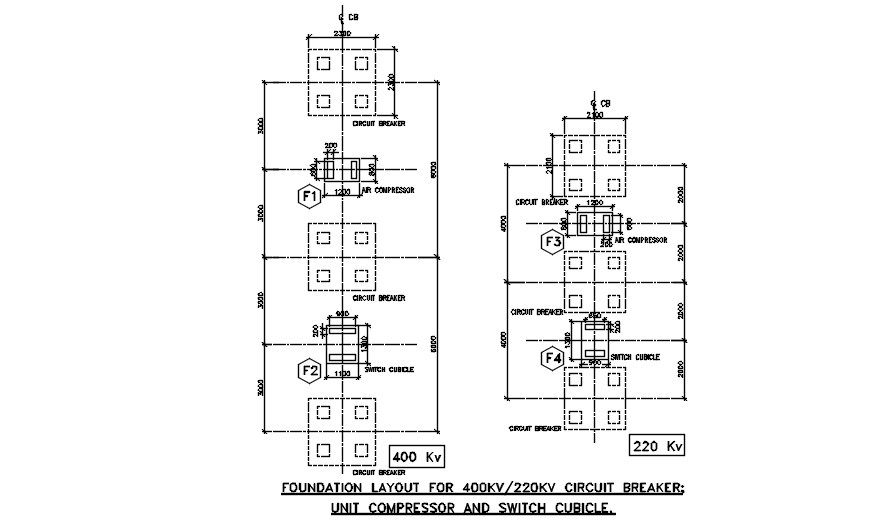 Foundation layout drawing.Download cad free file | CADBULL
