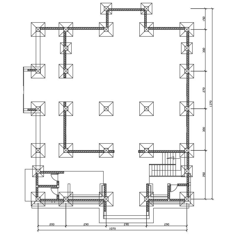 Foundation Plan with Footing Schedule in DWG Format