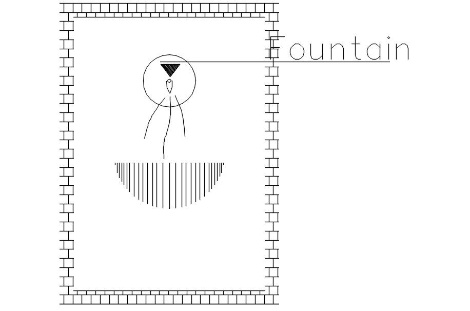 Fountain elevation cad blocks in AutoCAD, dwg file.